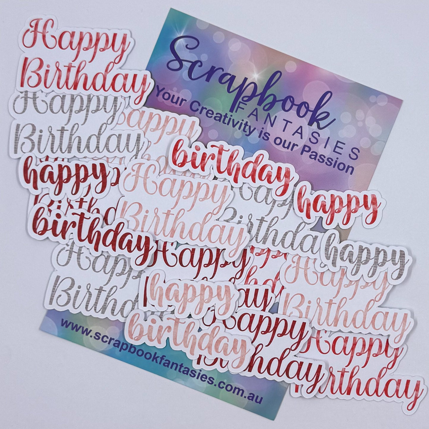 Gnome 4 You - Happy Birthday Sentiments Colour-Cuts (19 pieces) 20757