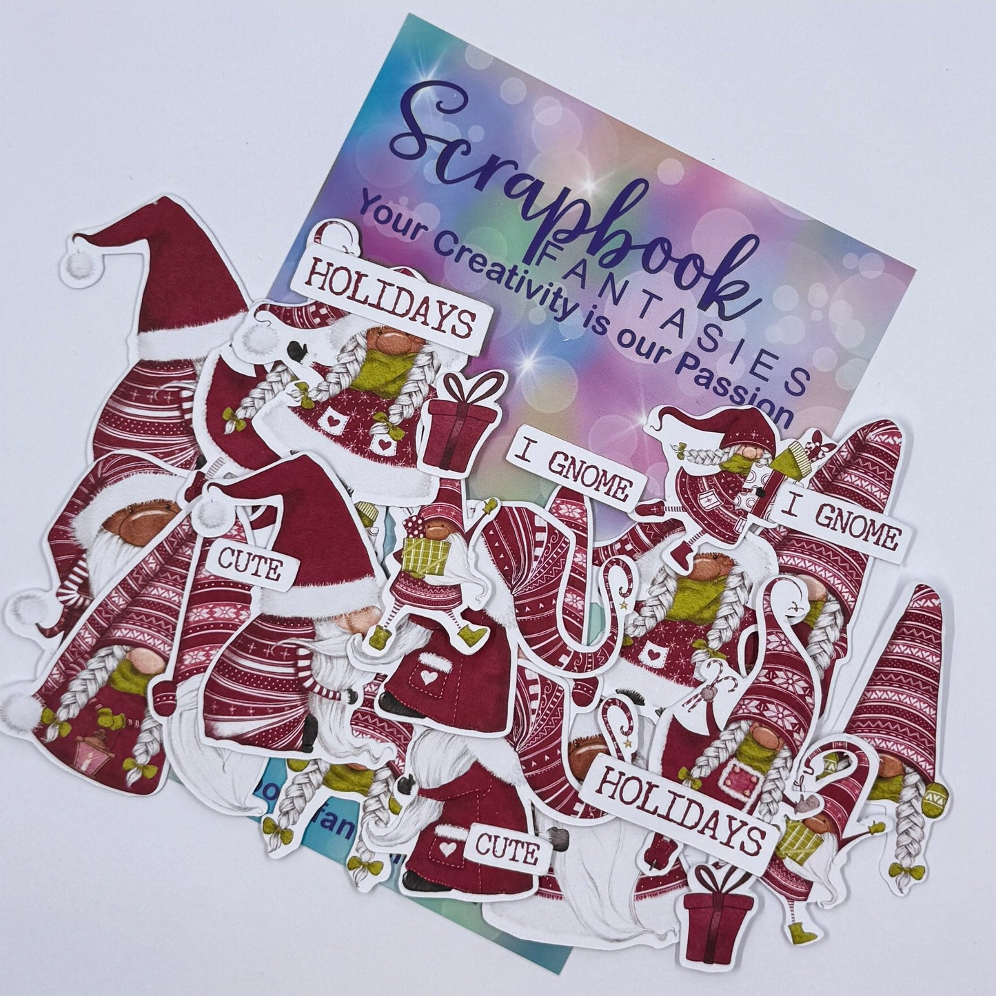 Gnome for the Holidays Colour-Cuts - Red Gnomes (28 pieces) 14092
