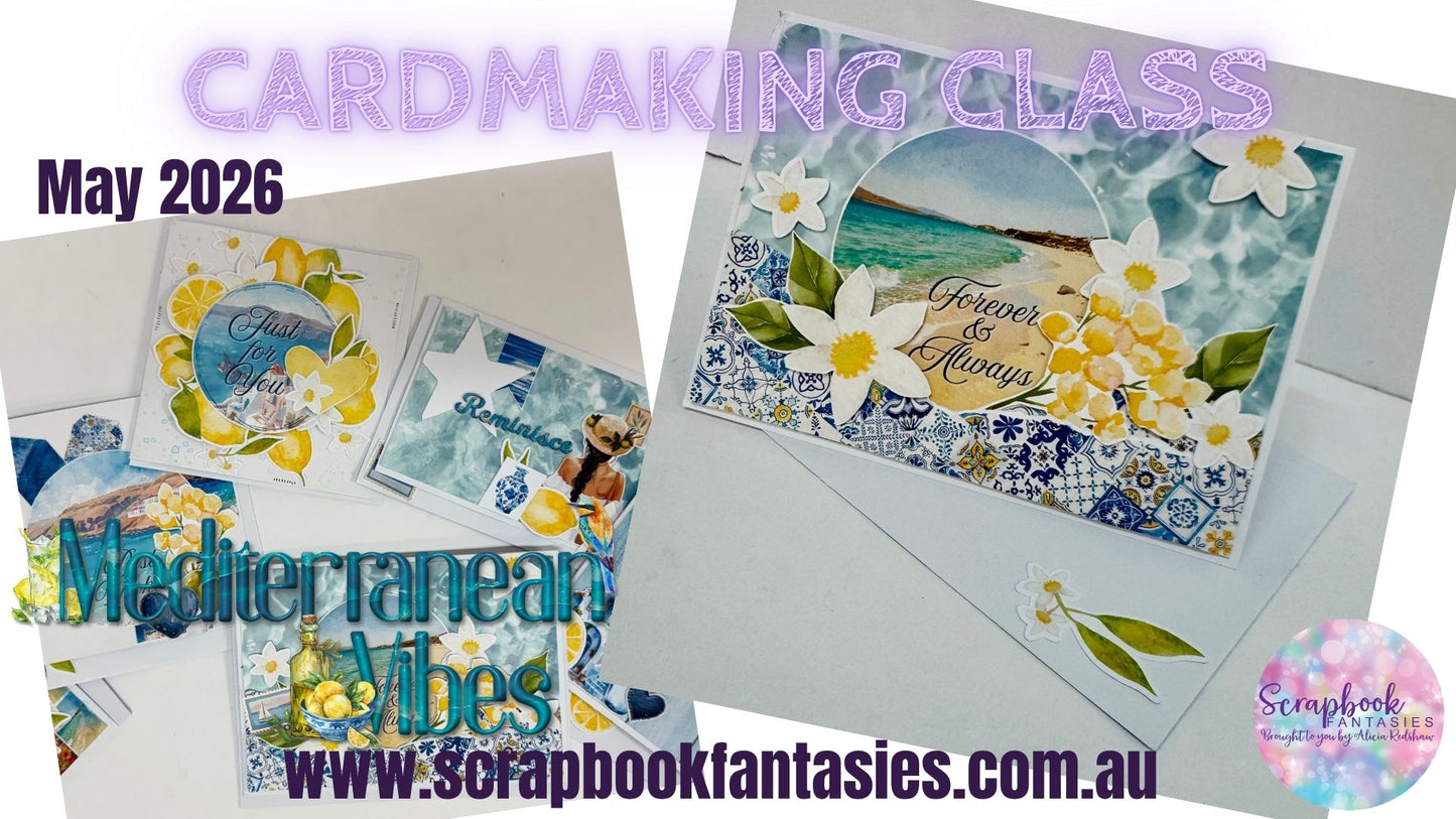 Half-a-Dozen Cards of Mediterranean Vibes Friday Night Card-Along Cardmaking Kit by Amelia-Ann & Naomi-Jon Redshaw - 29 May 2026