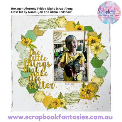 Hexagon Alotomy Friday Night Scrap-Along Class Kit by Naomi-Jon and Alicia Redshaw - 20 June 2025