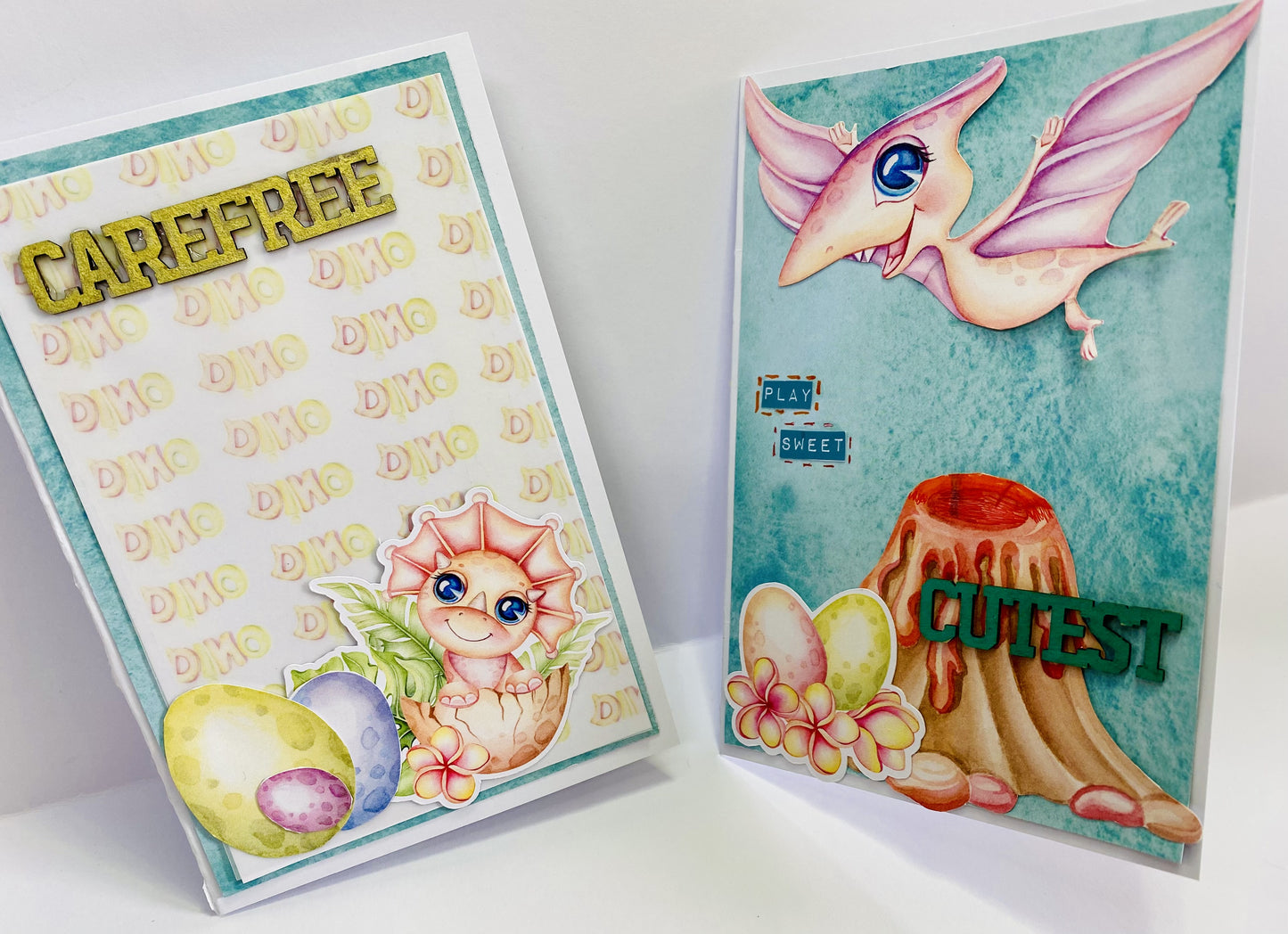 Cute-a-Saurus Father / Daughter Card Off Sunday Card-along Class Kit - Little People Super Weekend Class 10 - Sunday 14 July 2024