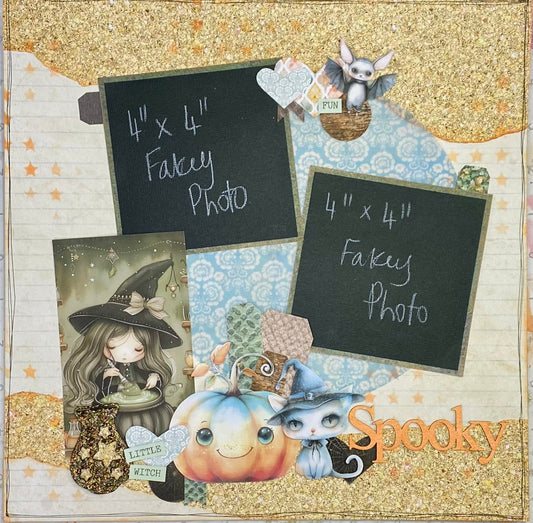 Spooky Little Witch Cute-a-ween Saturday Night Scrap-Along Class Kit - Saturday 14 September 2024