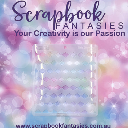 Scrapbook Fantasies Stencil Template Mask - 5.5”x5.5” - Side Diamonds 768093