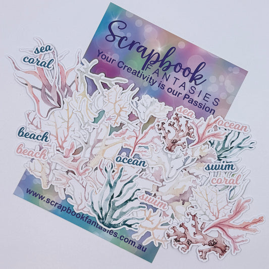 Island Sands Colour-Cuts - Corals & Words (over 35 pieces) 20895