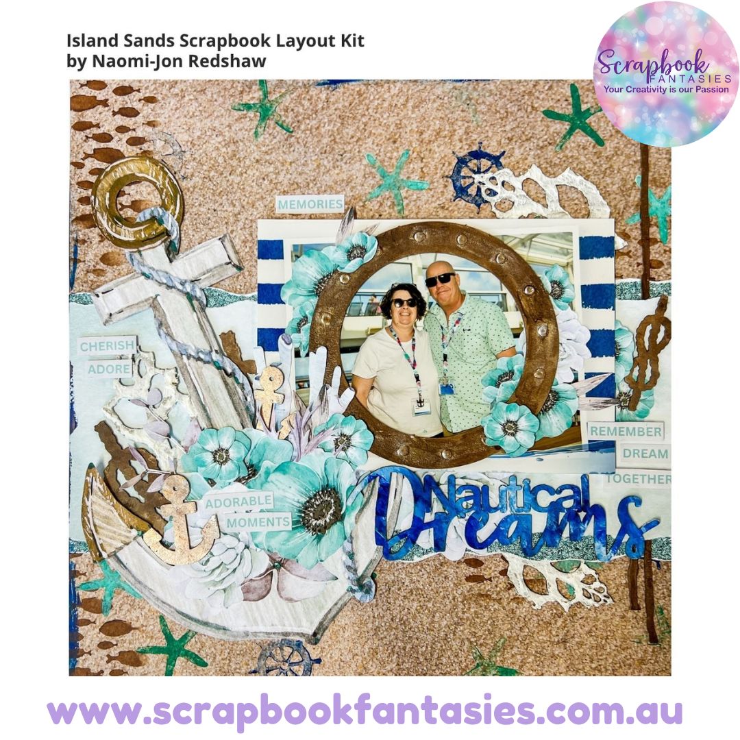 Island Sands Sunday Night Scrap-Along Scrapbook Layout Kit by Naomi-Jon Redshaw - 29 March 2026