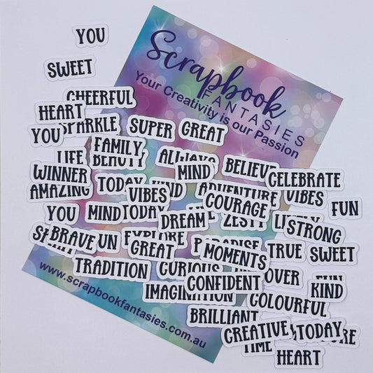 Little Words Colour-Cuts - Moonlit Magic Navy (over 50 pieces) 20942