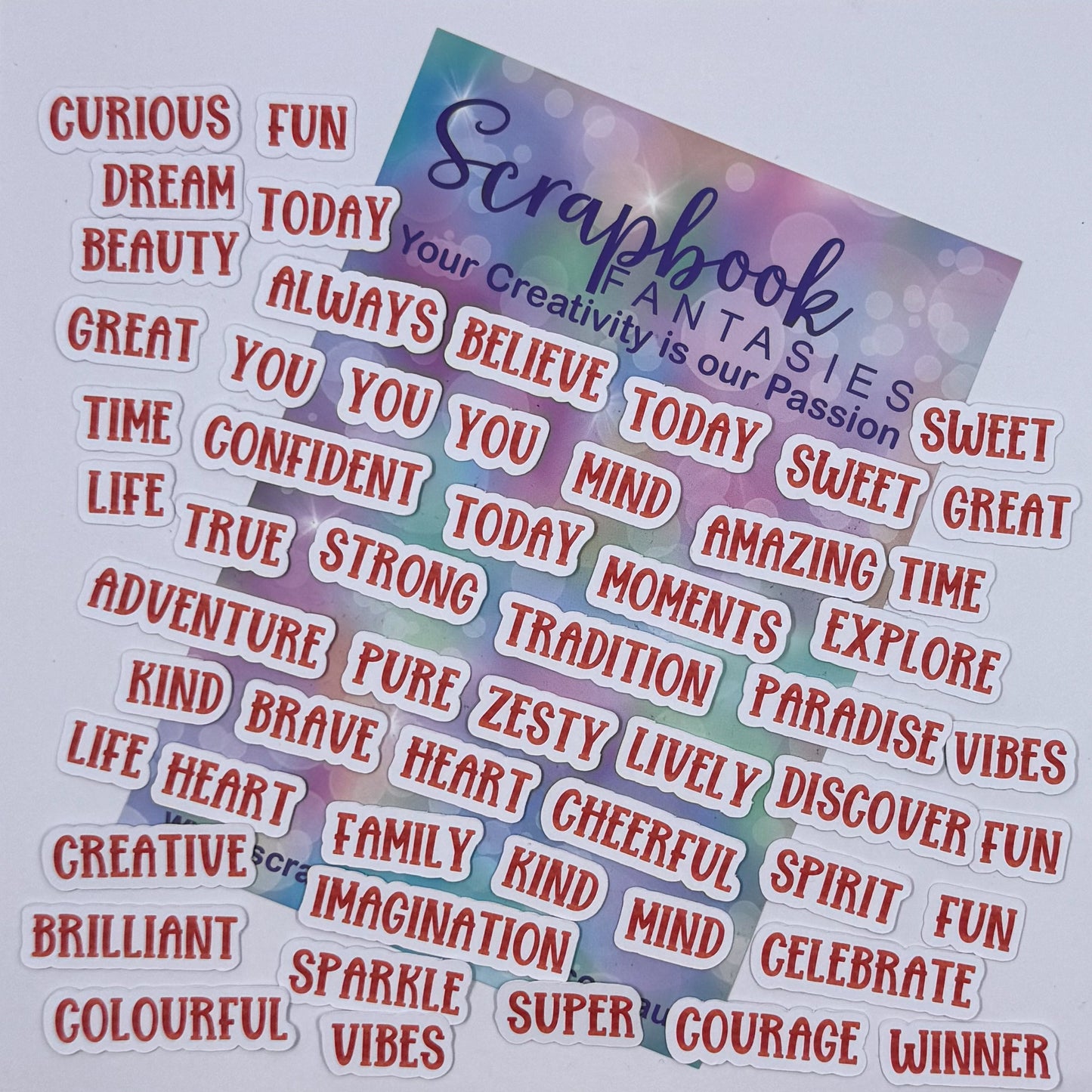 Little Words Colour-Cuts - Poppies Red (over 50 pieces) 20841