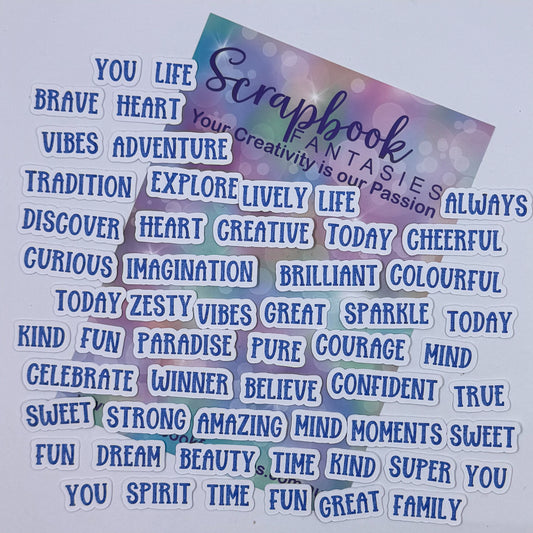Little Words Colour-Cuts - Sunlovin' Blue (over 50 pieces) 20839
