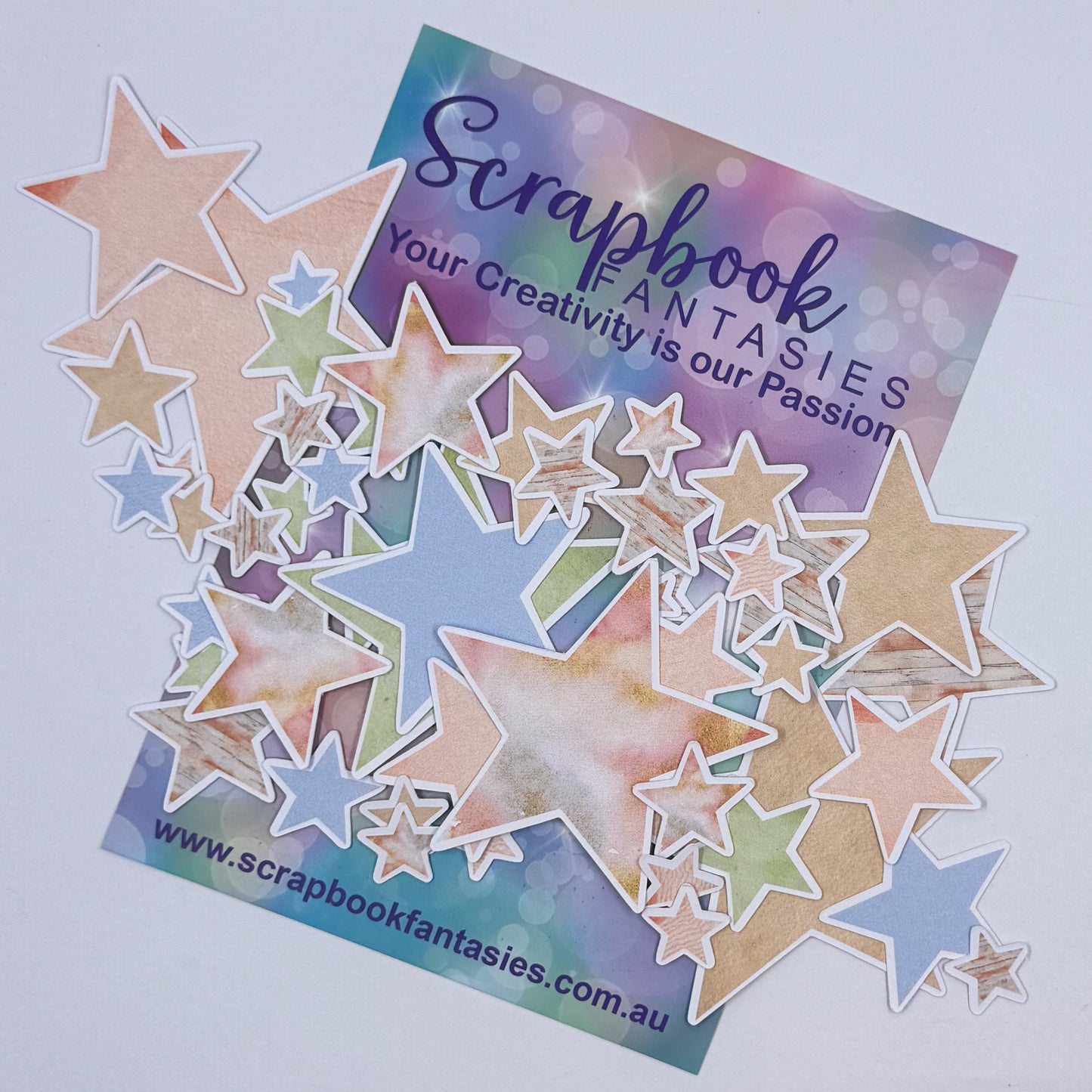 Lots of Stars Colour-Cuts - Peach Whimsy (over 50 pieces) 20845