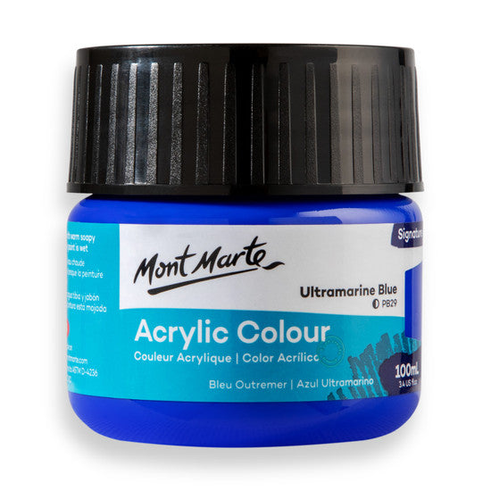 Mont Marte Ultramarine Blue Acrylic Paint 100ml MSCH1019