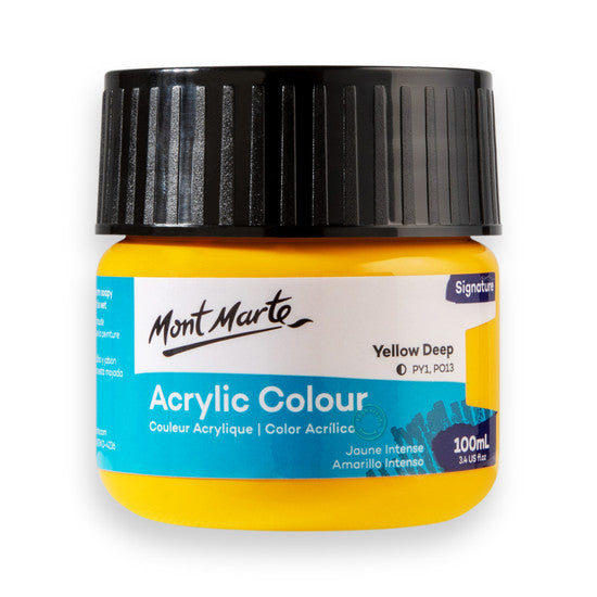 Mont Marte Yellow Deep Acrylic Paint 100ml MSCH1053
