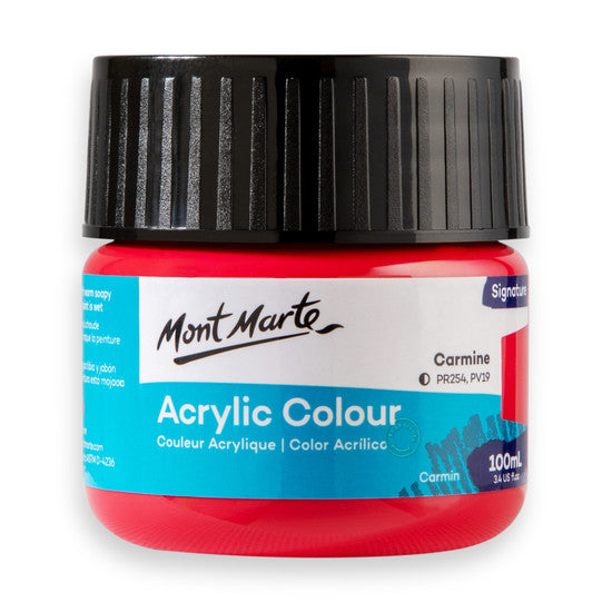 Mont Marte Carmine Acrylic Paint 100ml MSCH1055