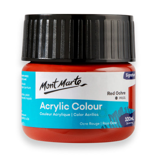 Mont Marte Red Ochre Acrylic Paint 100ml MSCH1056