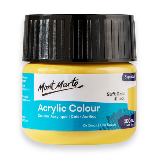 Mont Marte Soft Gold Acrylic Paint 100ml MSCH1096