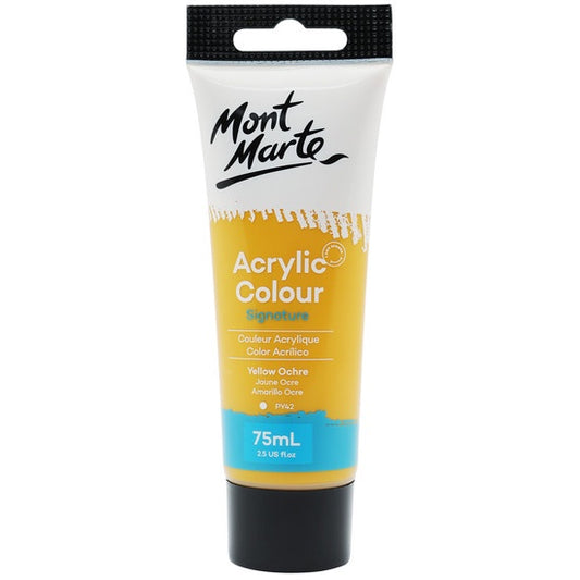 Mont Marte Yellow Ochre Studio Acrylic Paint 75ml MSCH7505
