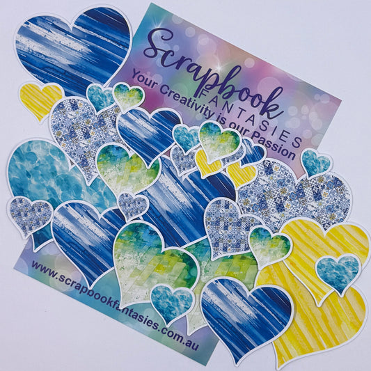 Mediterranean Vibes Colour-Cuts - Hearts 2 (30 pieces) 20904