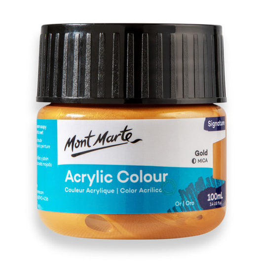 Mont Marte Gold Acrylic Paint 100ml MSCH1033
