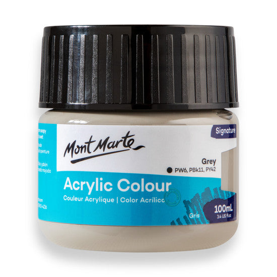 Mont Marte Grey Acrylic Paint 100ml MSCH1030