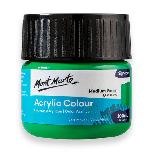 Mont Marte Medium Green Acrylic Paint 100ml MSCH1023