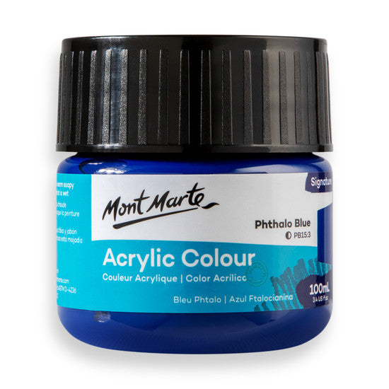 Mont Marte Phthalo Blue Acrylic Paint 100ml MSCH1020