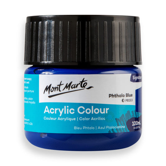Mont Marte Phthalo Blue Acrylic Paint 100ml MSCH1020