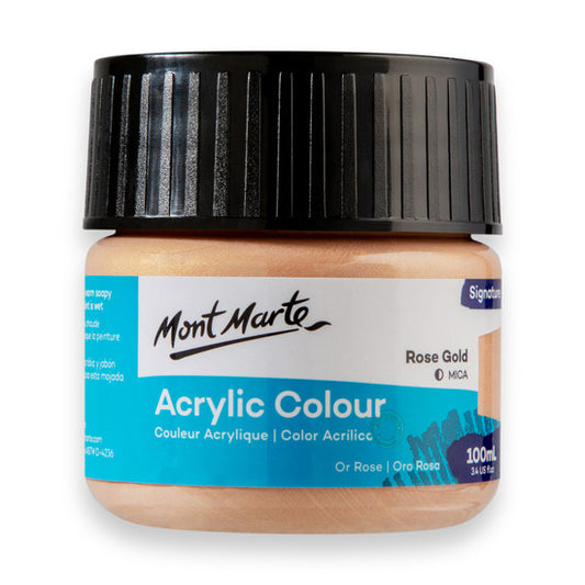 Mont Marte Rose Gold Acrylic Paint 100ml MSCH1093