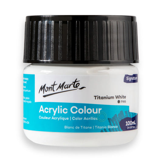 Mont Marte Titanium White Acrylic Paint 100ml MSCH1001