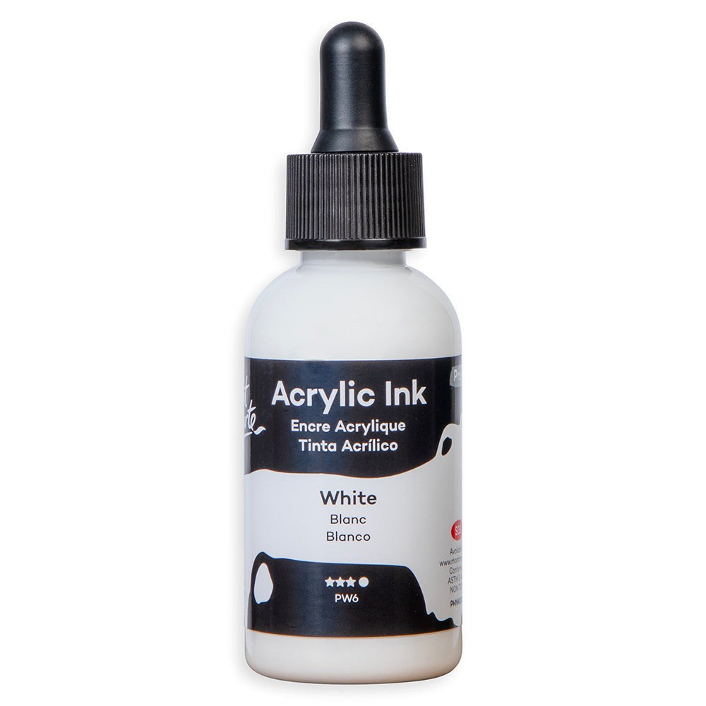 Mont Marte Premium Acrylic Ink - White 50ml PMNK0008