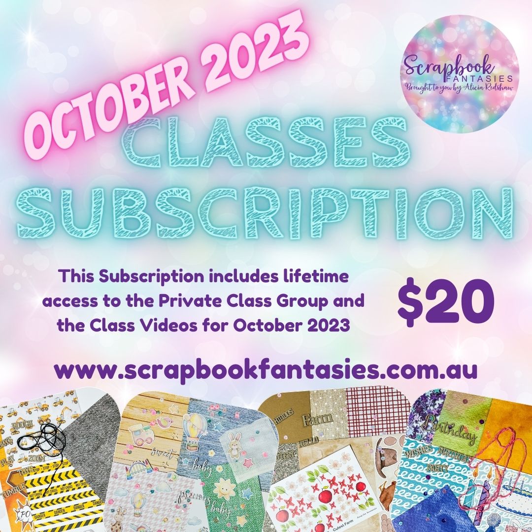 Class Group Subscription - October 2023 (eight classes - four scrapbooking and four cardmaking)