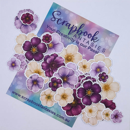 Moonlit Magic Colour-Cuts - Flowers (over 30 pieces) 20929