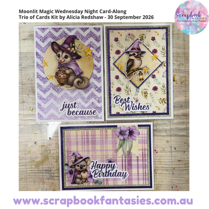 Moonlit Magic Wednesday Night Card-Along - Trio of Cards Kit by Alicia Redshaw - 30 September 2026