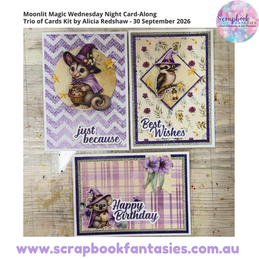 Moonlit Magic Wednesday Night Card-Along - Trio of Cards Kit by Alicia Redshaw - 30 September 2026