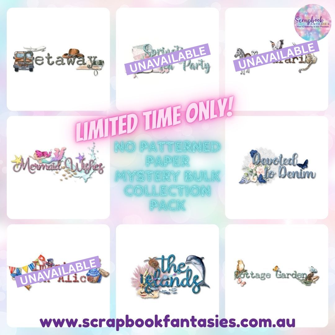 No Patterned Paper Mystery Bulk Collection Pack - Choose your own Collection - LIMITED TIME ONLY!