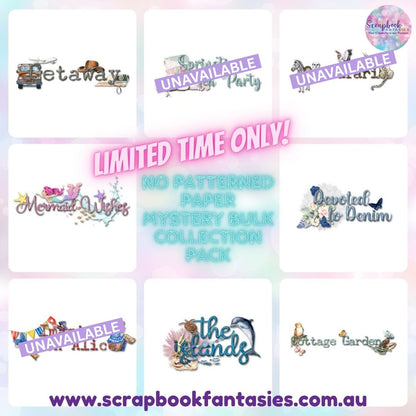 No Patterned Paper Mystery Bulk Collection Pack - Choose your own Collection - LIMITED TIME ONLY!