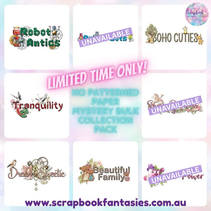 No Patterned Paper Mystery Bulk Collection Pack - Choose your own Collection - LIMITED TIME ONLY!