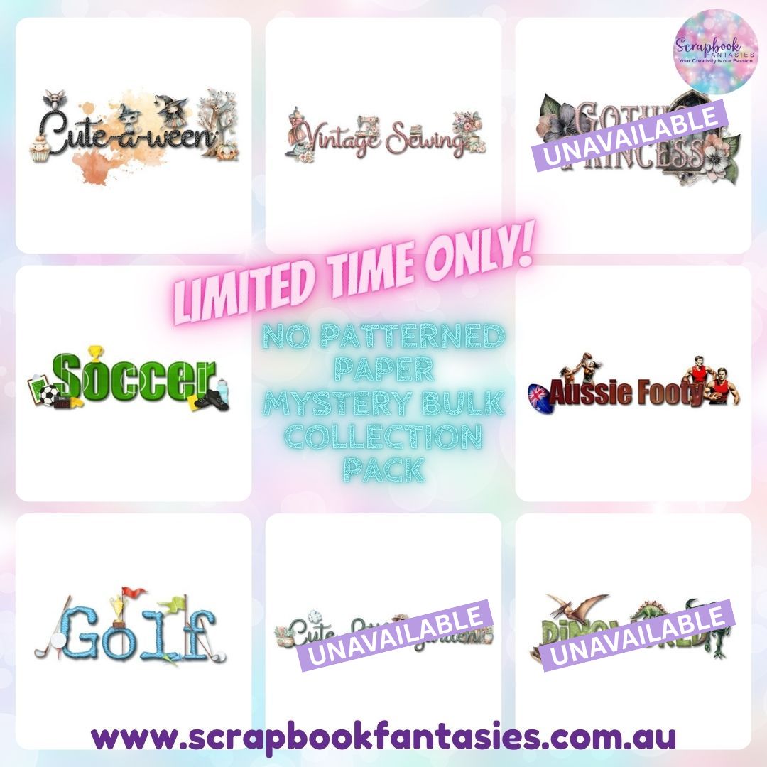 No Patterned Paper Mystery Bulk Collection Pack - Choose your own Collection - LIMITED TIME ONLY!