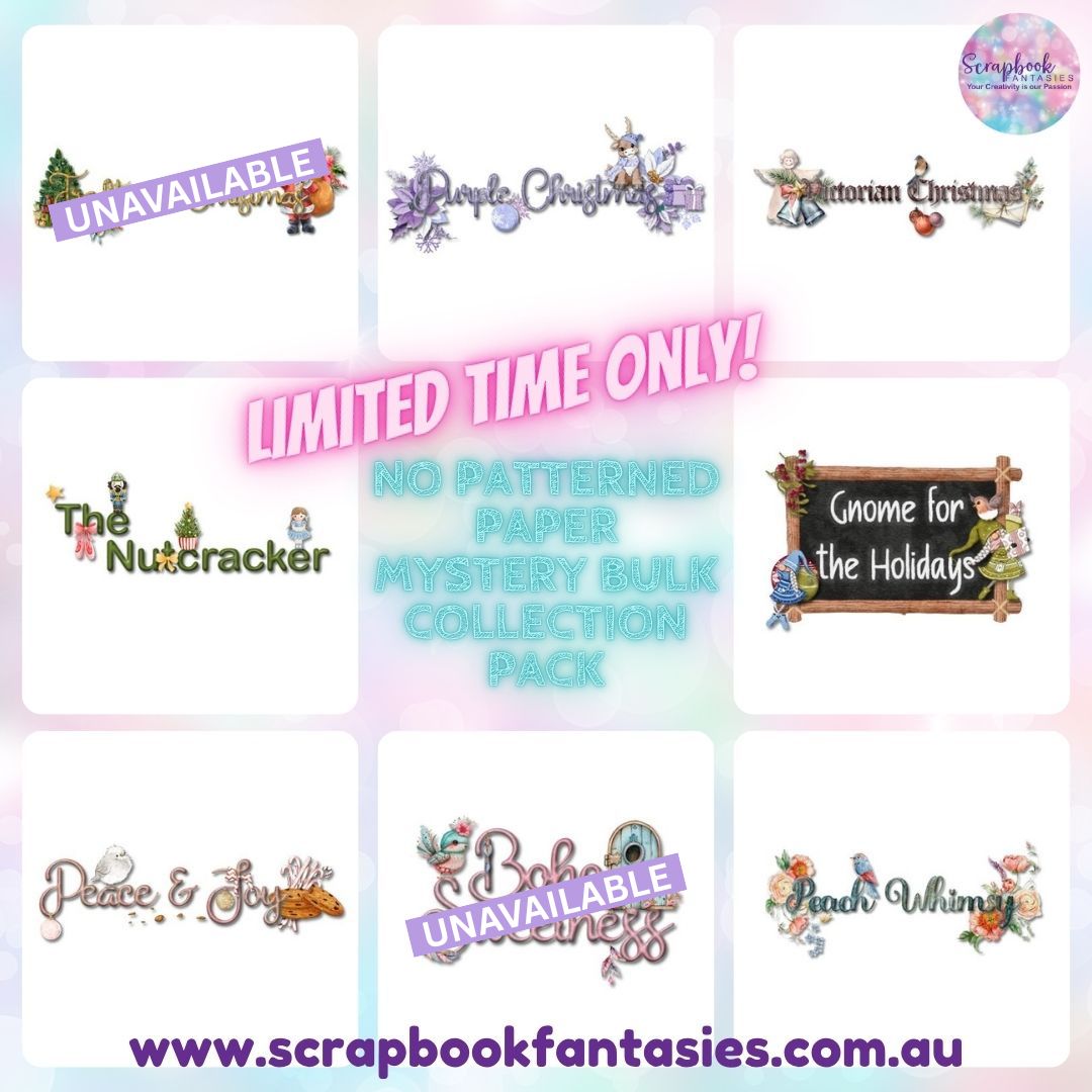 No Patterned Paper Mystery Bulk Collection Pack - Choose your own Collection - LIMITED TIME ONLY!