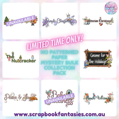 No Patterned Paper Mystery Bulk Collection Pack - Choose your own Collection - LIMITED TIME ONLY!