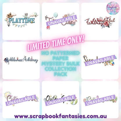 No Patterned Paper Mystery Bulk Collection Pack - Choose your own Collection - LIMITED TIME ONLY!