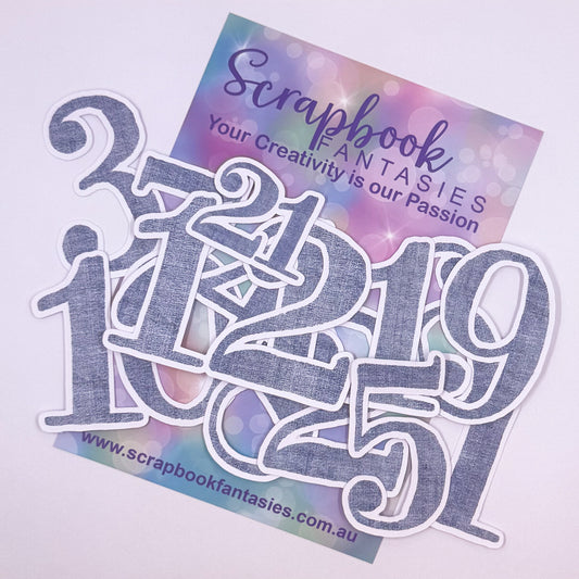 Number Colour-Cuts - Denim (13 pieces) 20735