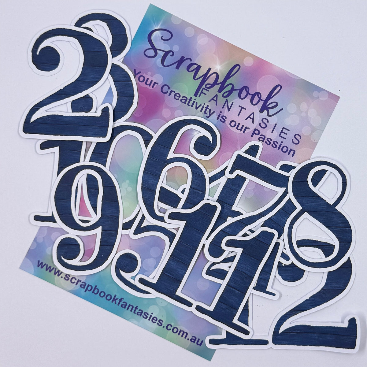 Number Colour-Cuts - Moonlit Magic Navy Timber (13 pieces) 20949