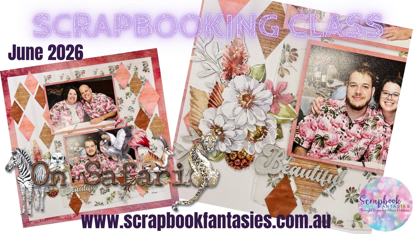 On Safari Sunday Night Scrap-Along Scrapbook Layout Kit by Alicia Redshaw - 28 June 2026