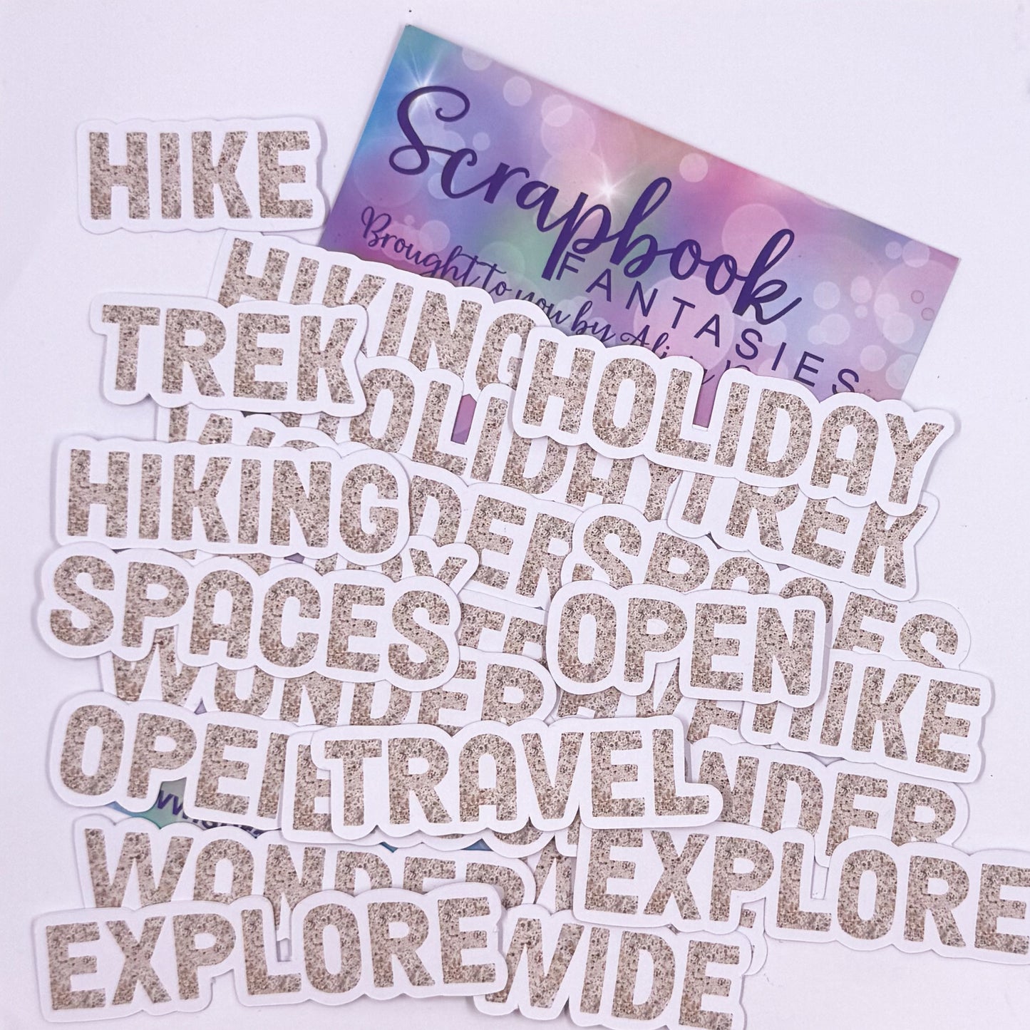 Out & About Colour-Cuts - Grunge Words (24 pieces)