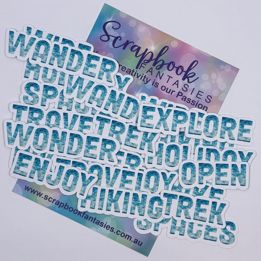 Out & About Colour-Cuts - Mediterranean Vibes Words (24 pieces) 20905