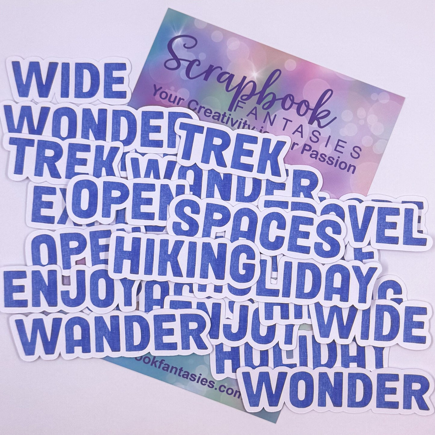 Out & About Colour-Cuts - Sunlovin' Blue Words (24 pieces) 20729