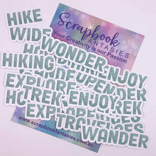 Out & About Colour-Cuts - Travelers Journal Words (24 pieces) 20730