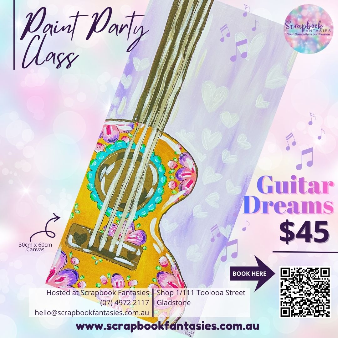 Paint Party Class - Guitar Dreams - Various Dates & Times