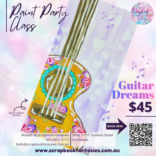 Paint Party Class - Guitar Dreams - Various Dates & Times
