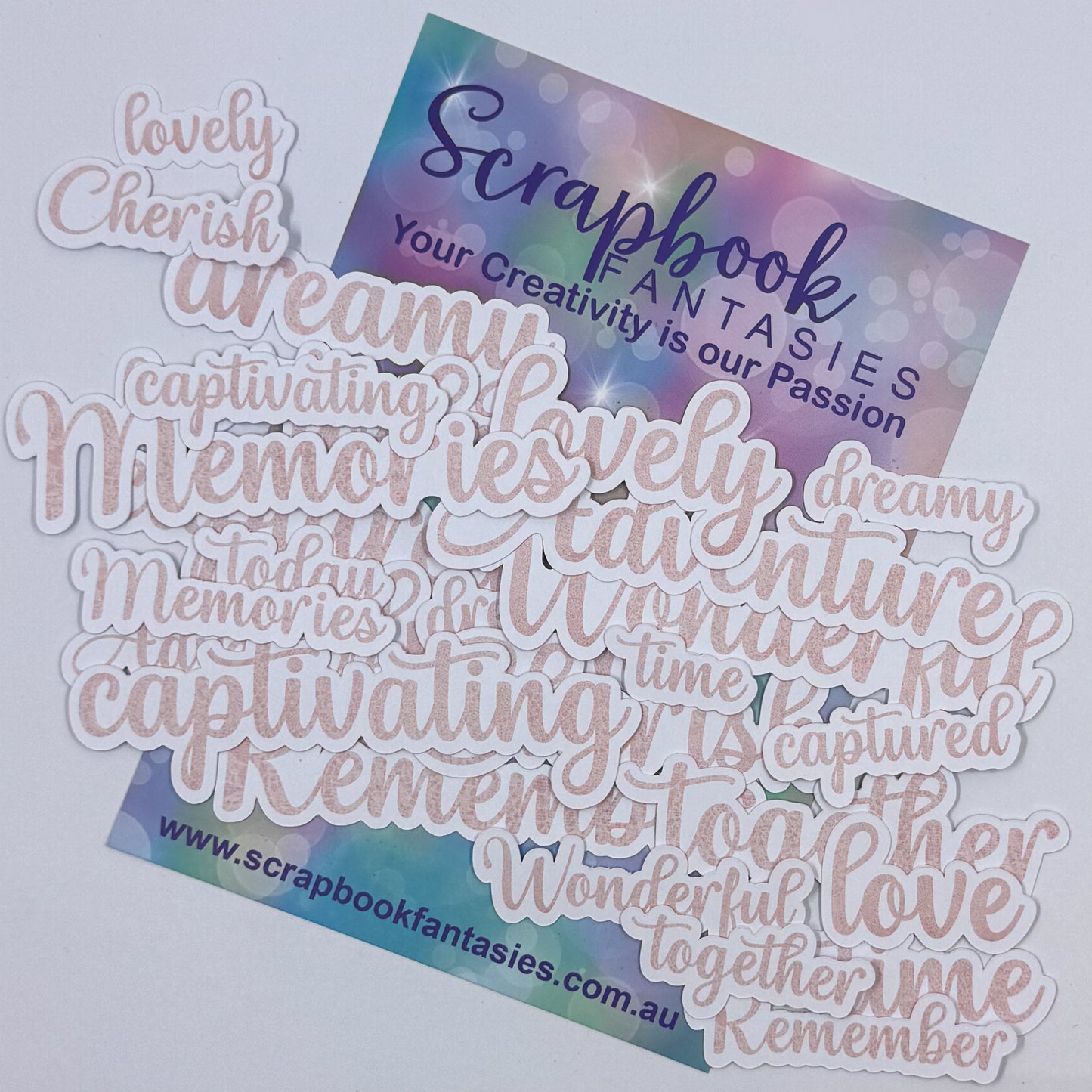 Passion Colour-Cuts - Remember Words - Pink Pattern (28 pieces) 20825