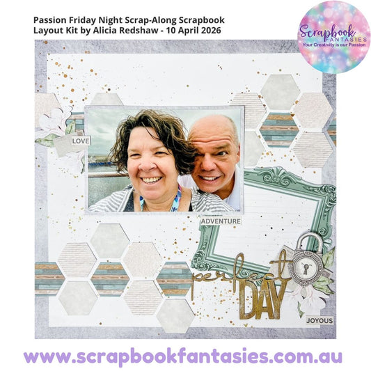 Passion Friday Night Scrap-Along Scrapbook Layout Kit by Alicia Redshaw - 10 April 2026